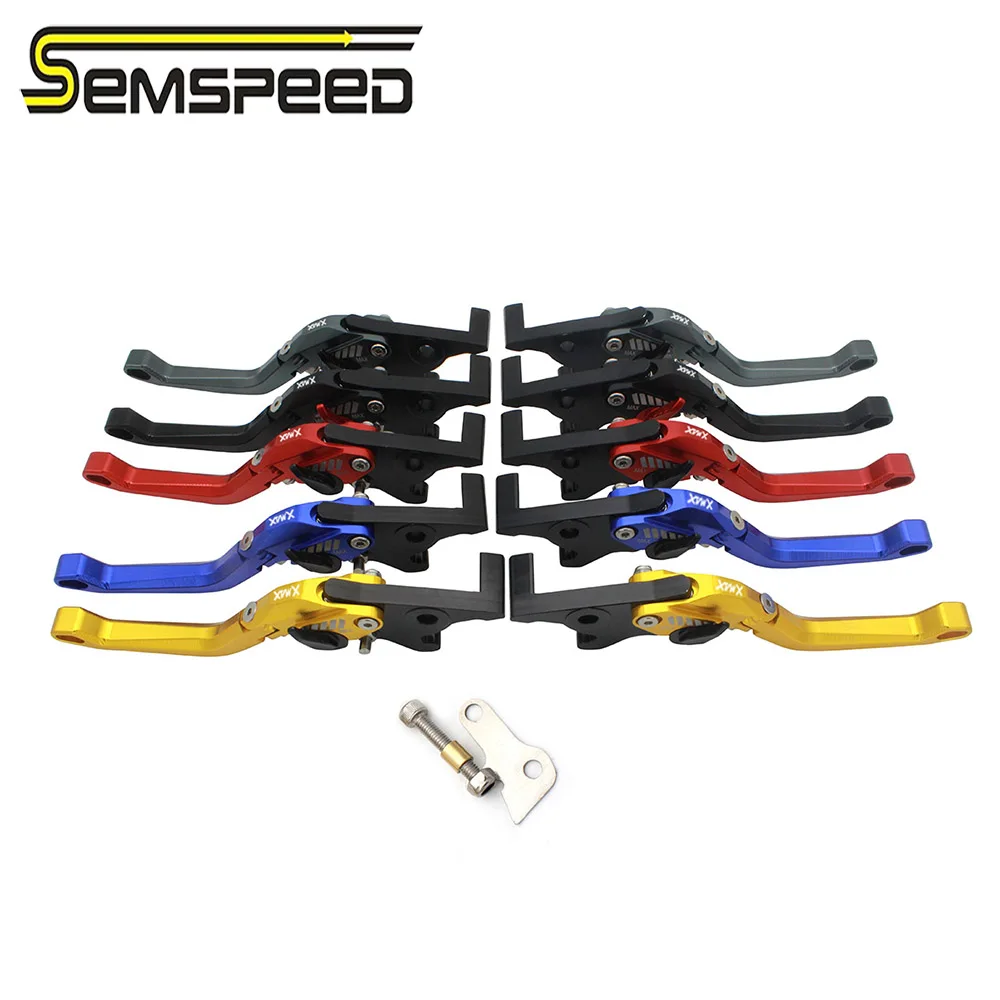 SEMSPEED CNC Мотоцикл Регулируемый XMAX логотип 3D ромбовидная парковка складные рычаги