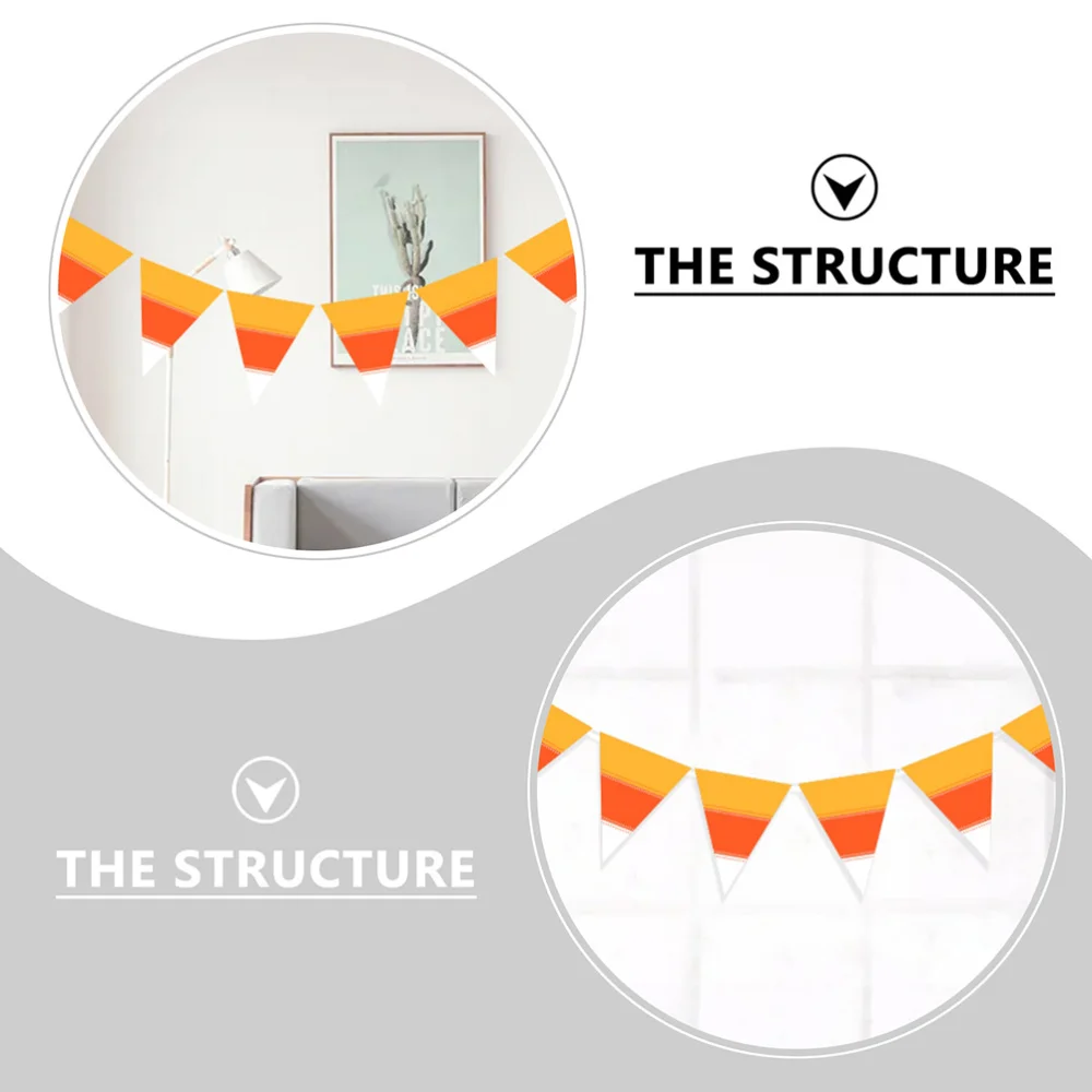 

1pc Fall Banner Fall Garland Party Decorative Banner for Decor (Assorted Color)