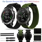 26 22 мм плетеный нейлоновый ремешок для наручных часов Garmin Fenix 6X 6 6S Pro 5X 5 5S 3HR 935 D2 пособие MK1 Mk2i Enduro Easyfit