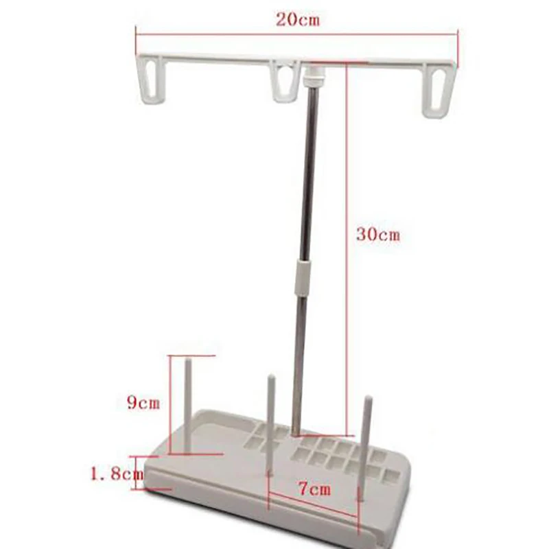 3 Spool Stand Holder Multifunction Embroidery Thread Quilting Rack Sew Home Sewing Machine Wire Frame Pink/White | Дом и сад