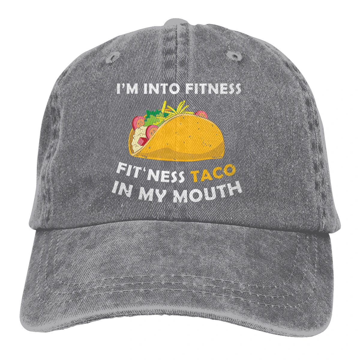 

Im Into Fitness Taco In My Mouth Hats for Men Women Adjustable Sun Hats Vintage Trucker Hat
