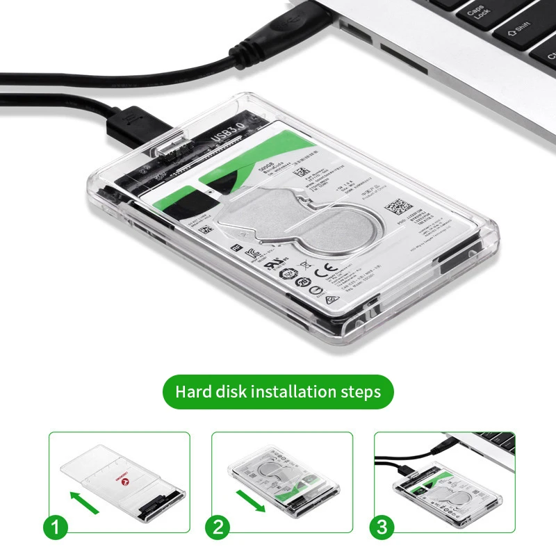 THU внешний внутренний SSD 2 5 дюймов Прозрачный чехол для жесткого диска с