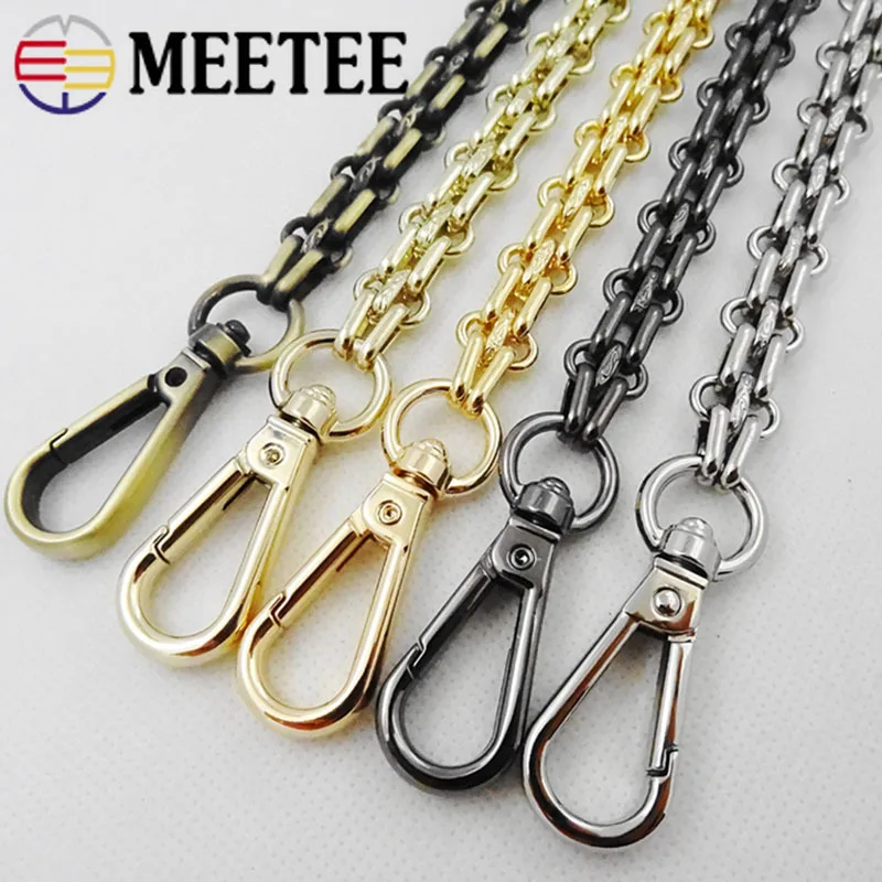 Meetee 40/60/80/100/120/140 см 12 мм ширина металлическая цепь Поворотная застежка пряжка