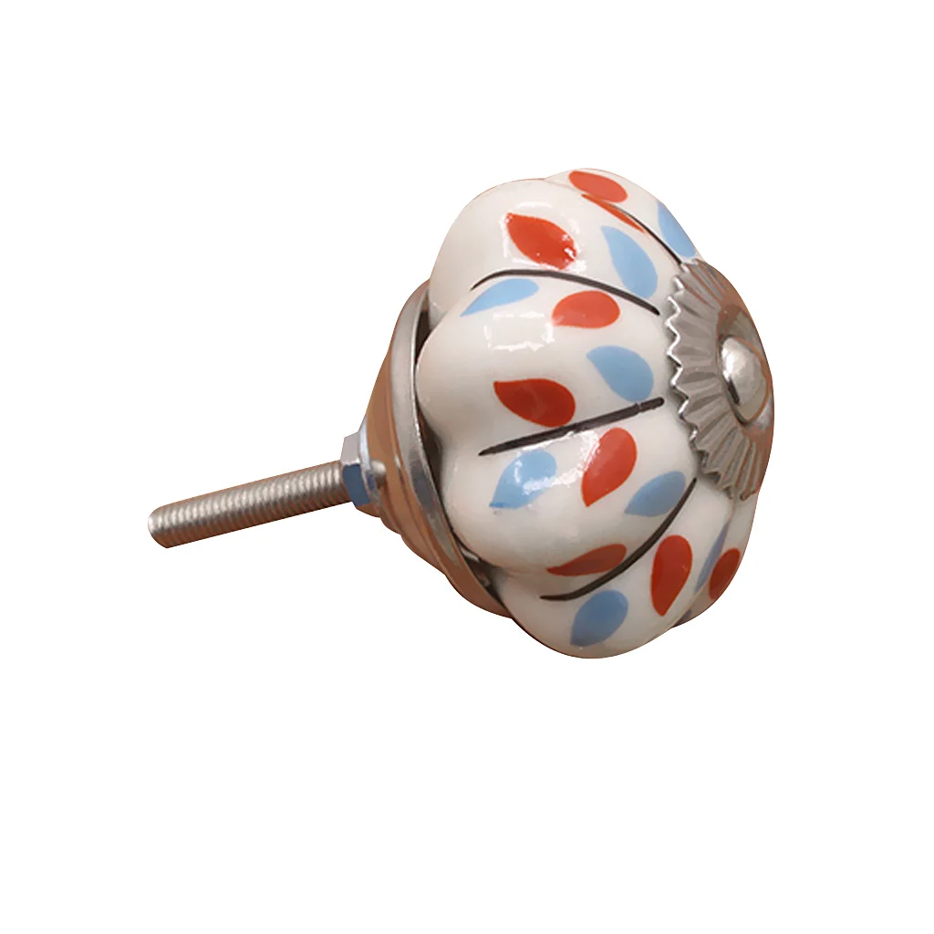 

Lovely Pastoral Round Ceramic Closet Cupboard Cabinet Door Pull Handles Knob