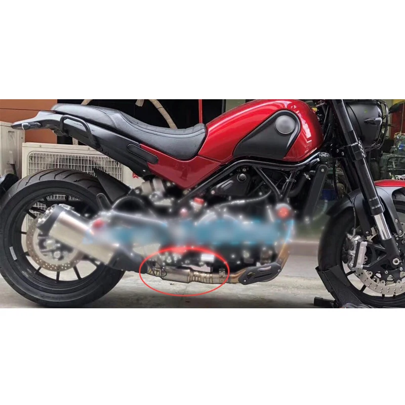 Для Benelli Leoncino 500 BJ500 мотоциклетная выхлопная труба со средним звеном Moto Cat Delete