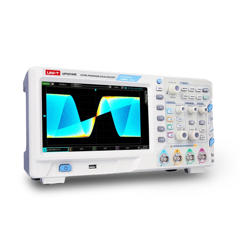 UNI-T UPO2072E/UPO2074E/UPO2102E/UPO2104E цифровые осциллографы 2/4 аналоговый канал 8-дюймовый ЖК 70