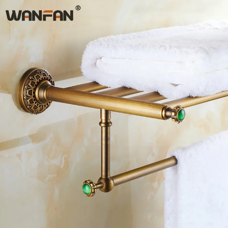 Настенный держатель для полотенец и банных 2 уровня|Полки ванной| |