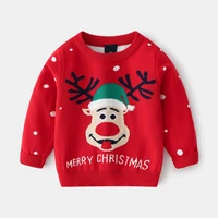 christmas sweater kids winter pullover girl boy deer knit jumper clothing tops autumn for toddlers baby