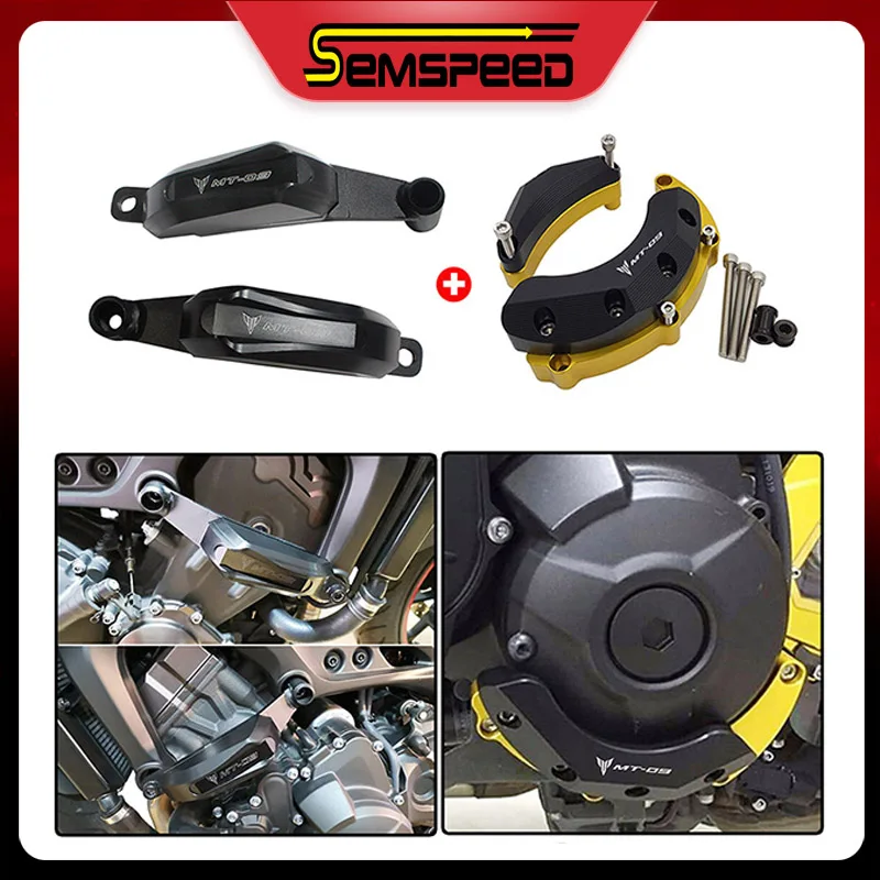 

Falling Protection For YAMAHA MT09 FZ-09 FJ-09 MT-09 TRACER 900 XSR900 2014-2020 Motorcycle Crash Slider Engine Guard Pads