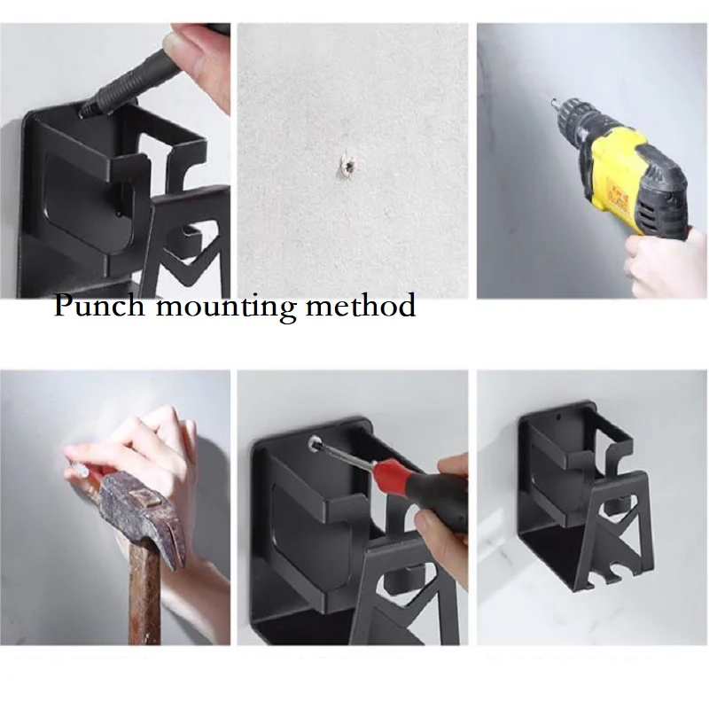 

Stainless Steel Toothbrush Rack Self-adhesive Bathroom Wall Suction Tooth Cups Toothpaste Holder Household Bathroom Accessories