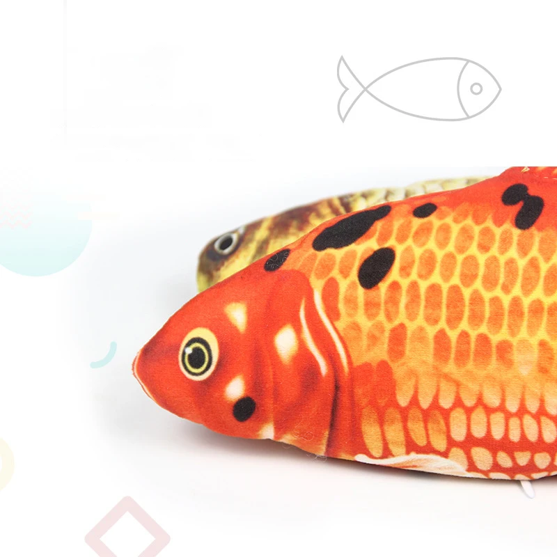 

Cat Toy 3D Simulation Fish Stuffed Interactive Dancing Moving Floppy Fish For Pet Toys Cat Supplies USB Charging Simulation