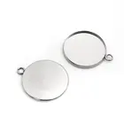 10 шт., круглые амулеты из нержавеющей стали 304 для кабошона (диаметр 20 мм) 27 мм x 22 мм