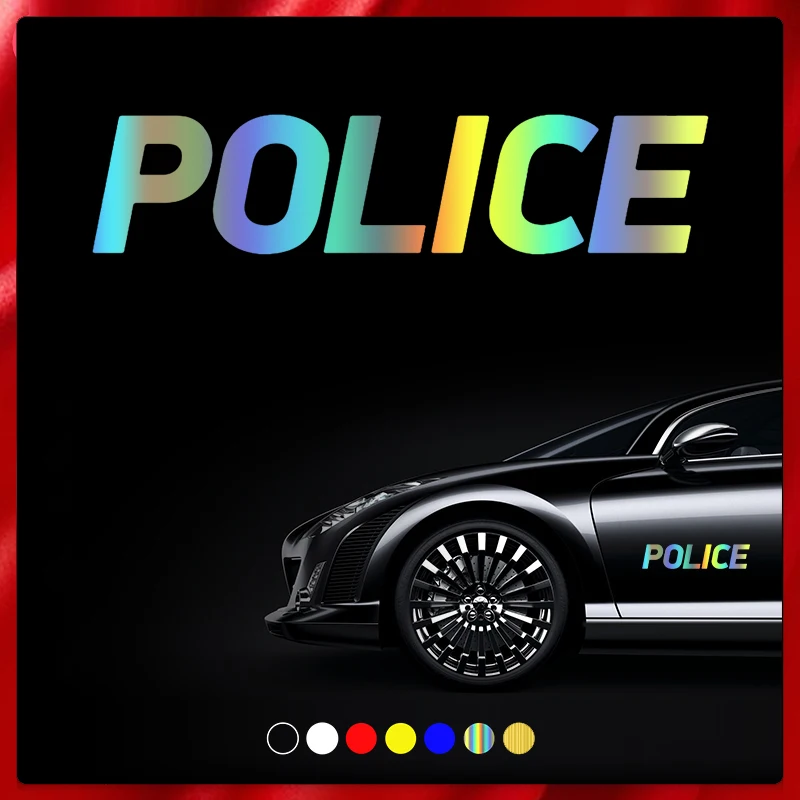 

40517# Various Colors Sizes Inscription POLICE Die-Cut Vinyl Decal Sticker Waterproof Auto Decors on Car Body Bumper Rear Window