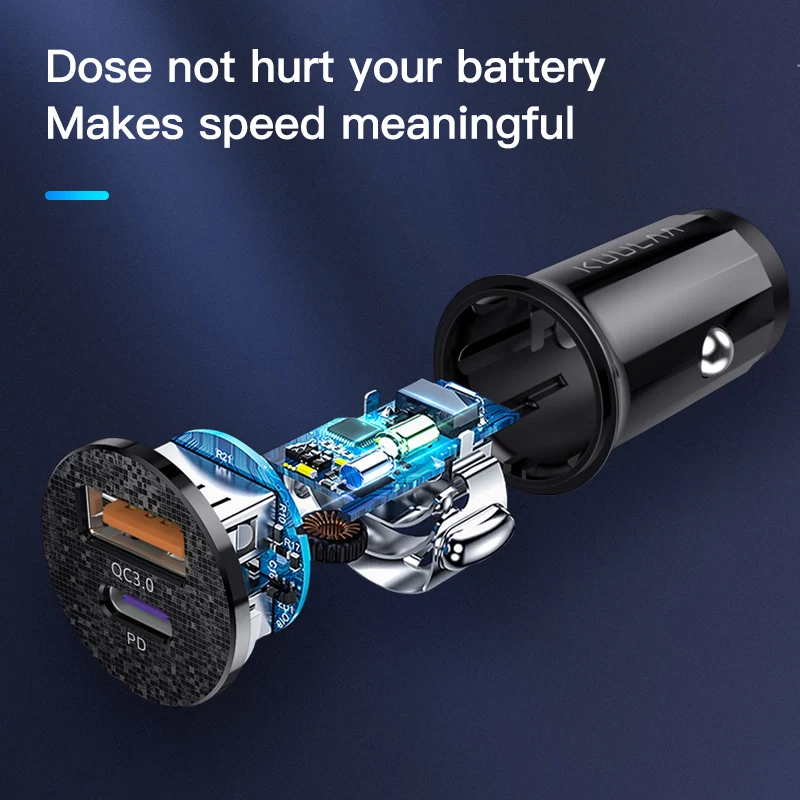KUULAA Quick Charge 4,0 36 Вт QC PD 3,0 Автомобильное зарядное устройство для samsung S10 9 Быстрая автомобильная зарядка для Xiaomi iPhone usb ЗУ для мобильного телефона
