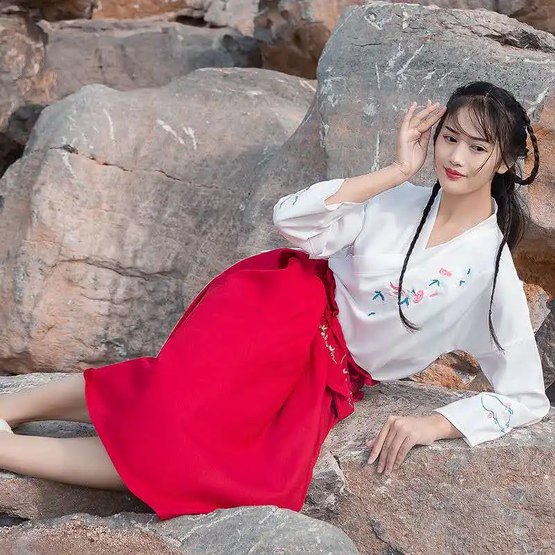 Женская обувь Весенняя Повседневная Hanfu Мода Традиционный китайский костюмы в