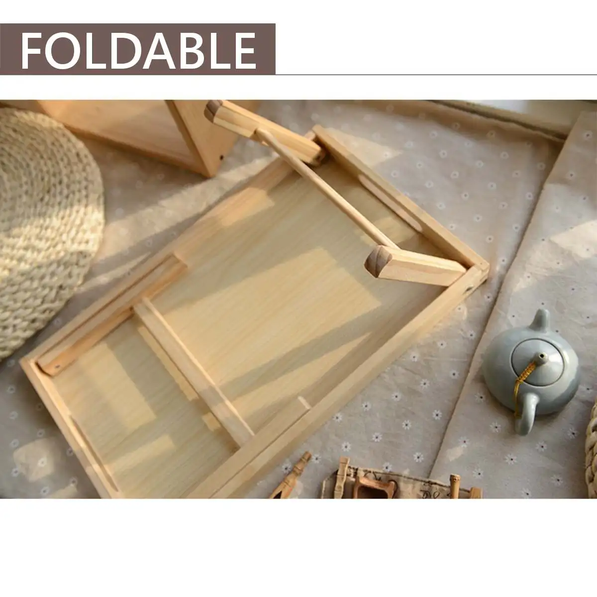 

Foldable Computer Desk Window Tatami Table Laptop Stand Breakfast Plate Bed Tray Cozy Bedside Bay Room Desks Bedroom Furniture