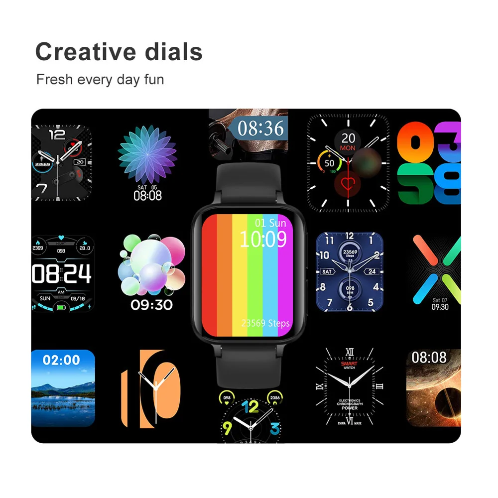 Смарт-часы мужские с сенсорным экраном 1 78 дюйма функцией воспроизведения музыки