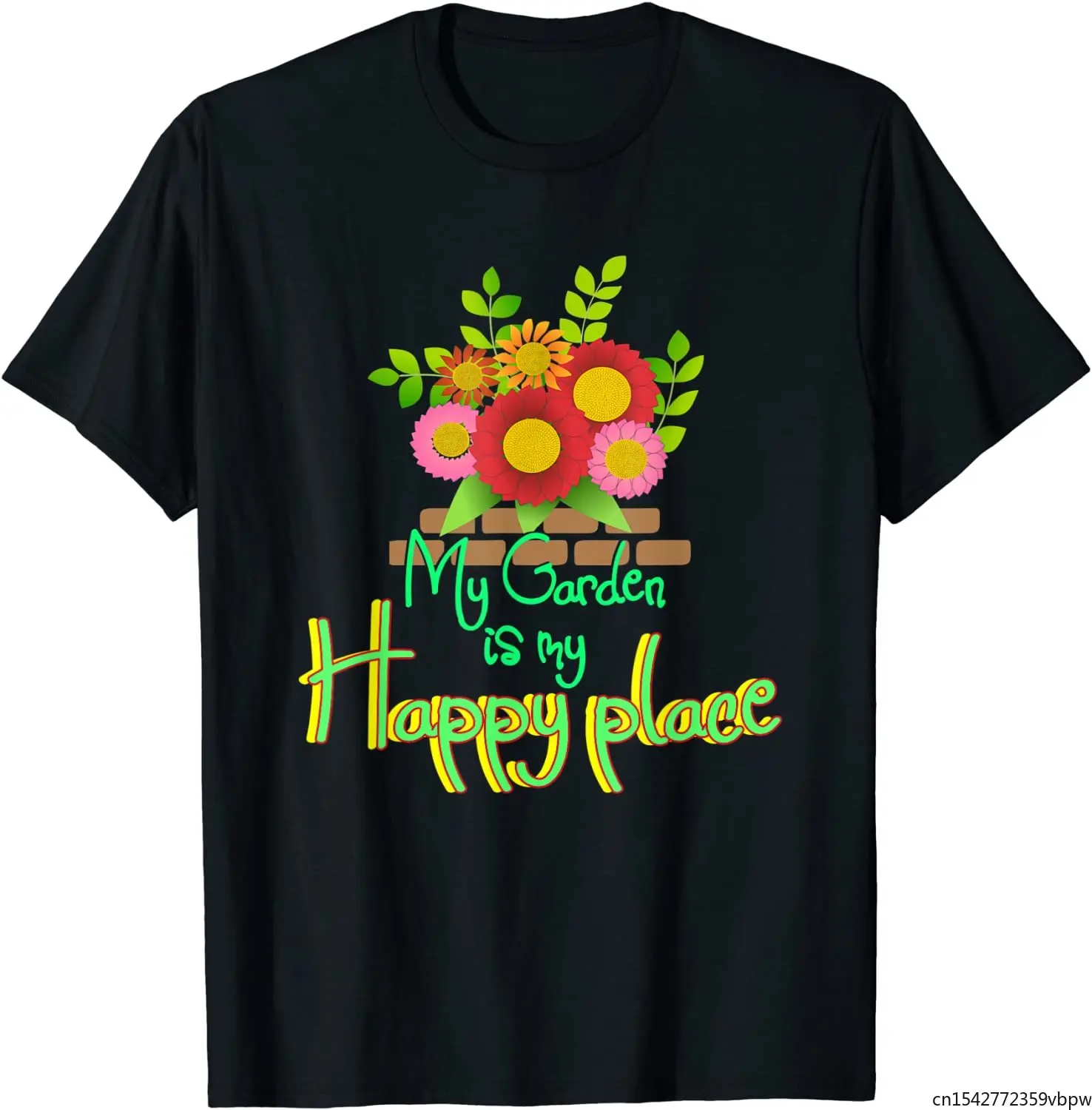 

My Garden Is My Happy Place Flower Lover T-Shirt Unisex Tee