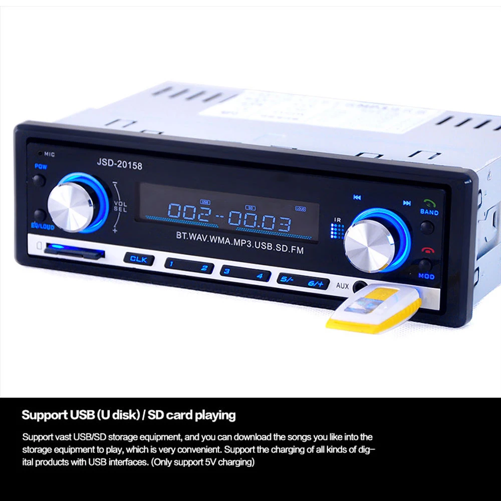 Автомобильный музыкальный плеер 1DIN радио Bluetooth динамик MP3 AUX FM приемник карта U
