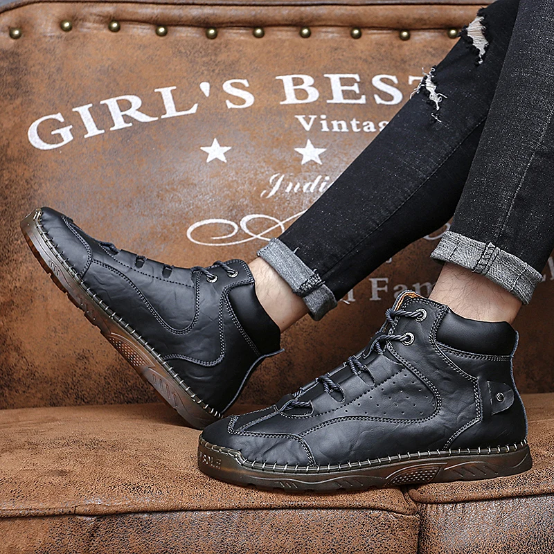 Кожаные мужские повседневные кроссовки роскошная мужская обувь на шнуровке