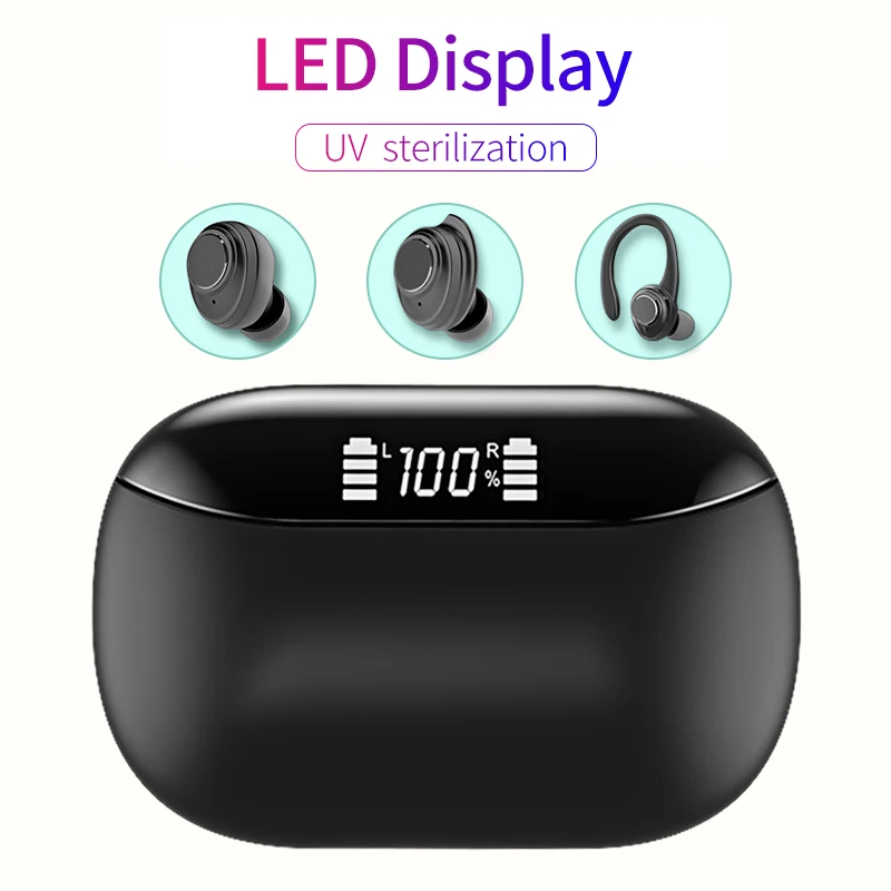 X9 TWS 5 0 беспроводные наушники Bluetooth с микрофоном LED дисплей спортивные Игровые