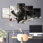 5 шт. игровой призрак цушима Самурай постеры настенное Искусство Декор для комнаты картины для игр холст картины для подростков гостиная украшение