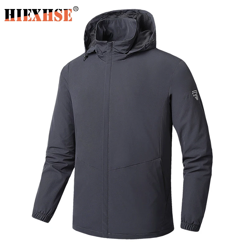 

Ветрозащитная мужская куртка на весну и осень, брендовая повседневная спортивная парка, уличная твердая куртка, Мужское пальто, дышащая вет...