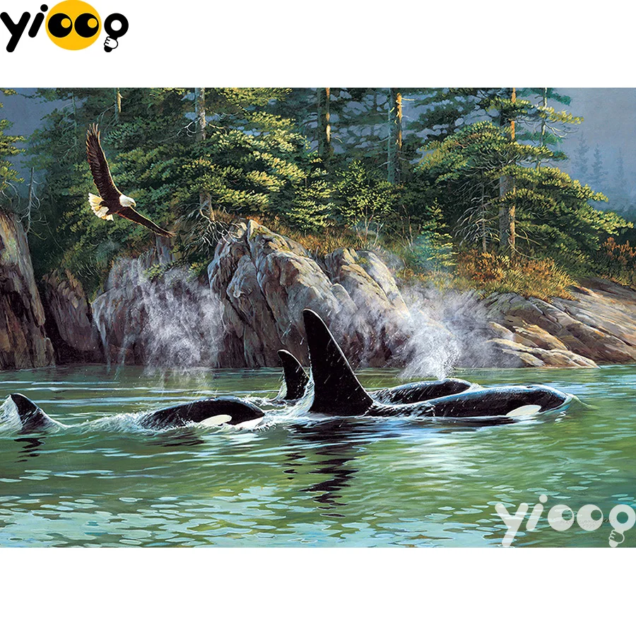 Камни в форме ромба/круглый дрель алмазного живопись косаток КИТ 5D DIY мозаичная