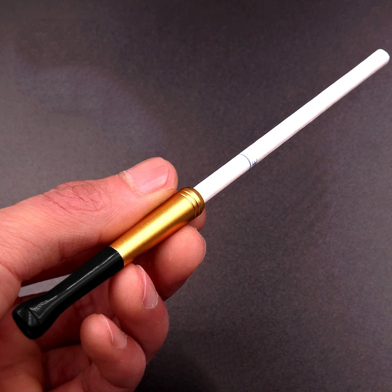 5 2 мм Женский/мужской тонкая сигарета держатель Золотой моющийся мундштук с