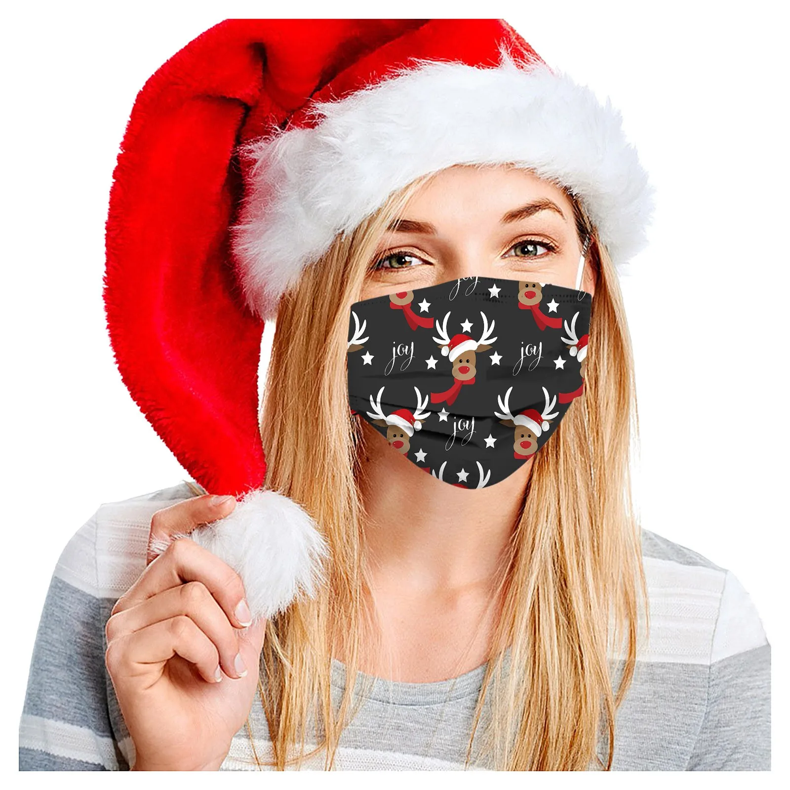

50pc Christmas Printed Masks Disposable Breathable Multi-purpose Face Cover Mask Mouth Face Mask Multiple Proteccion Mask d5
