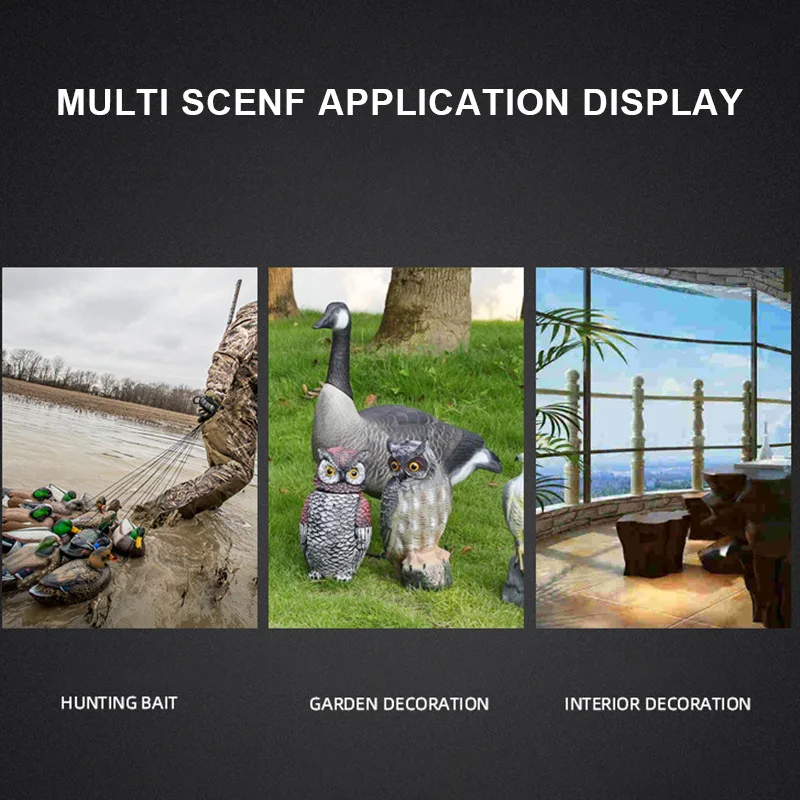 Декоративная спасательная статуя совы для птиц пугало защиты от вредителей