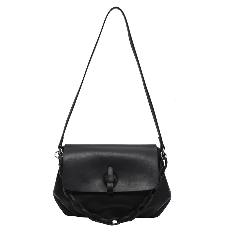 

Luxury PU Leather Chain Crossbody Handbags and Purses 2021 Fashion Lady Simple Shoulder Bag