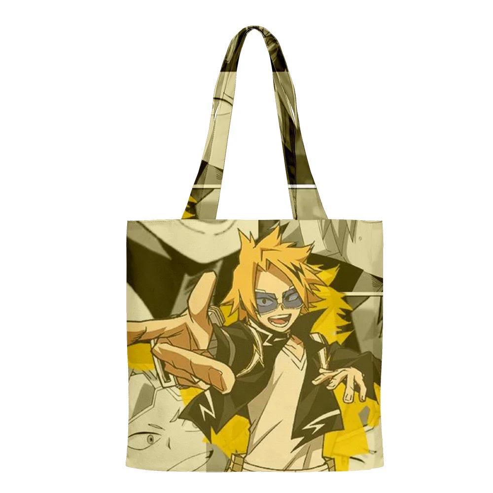 

New Denki Kaminari 3D Merch Hip Hop Handbags Cloth Canvas Tote Bag Print Shopping Reusable Shoulder Shopper Bags Casual Kawaii