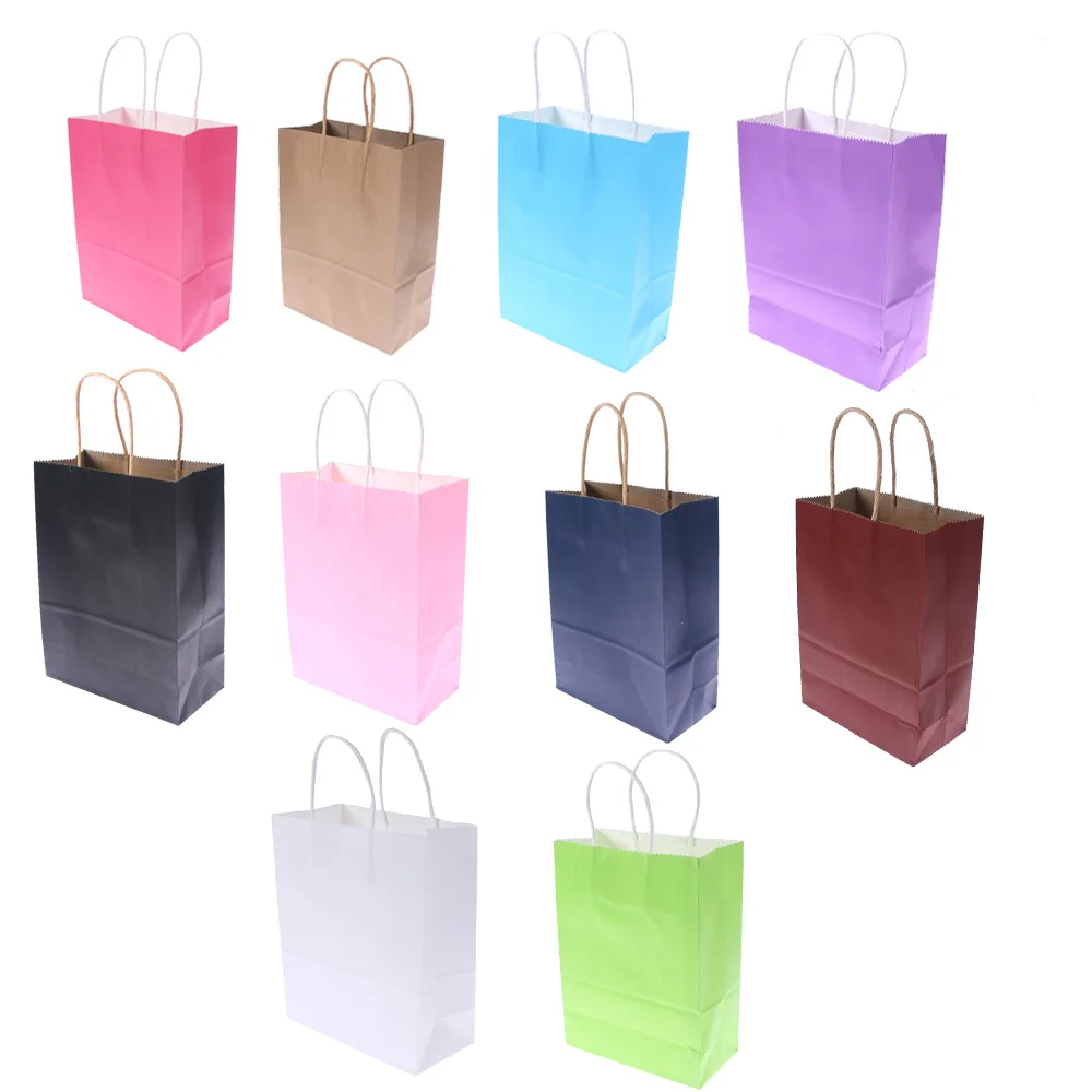 Для вторичной переработки 10 Цвета вечерние сумки Подарочный пакет из крафт