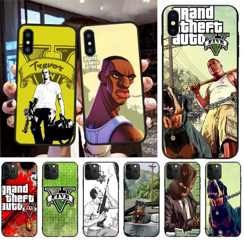 PENGHUWAN Горячая Grand Theft Auto GTA 5 черный мягкий термополиуретановый Чехол для