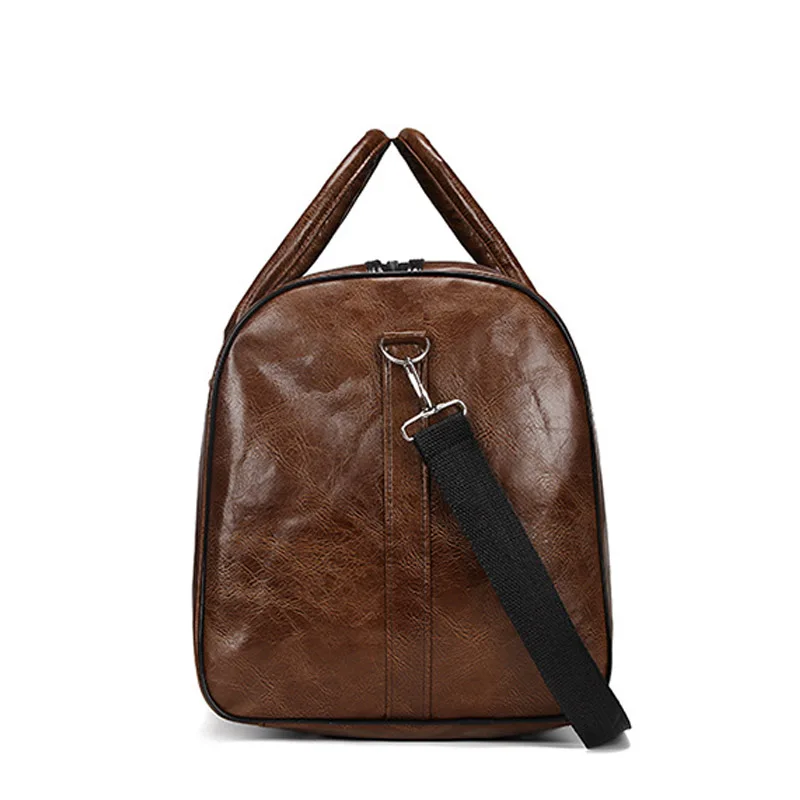 Fashion Men Travel Bag Luggage Bags Shoulder Bag Large Capacity PU Leather Portable Business Handbag Crossbody Casual Men's Bags