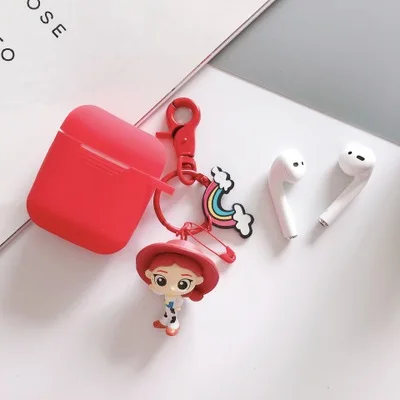 QYS057 Горячая История игрушек Airpods брелок 3D Динозавр Дейзи Hudi чехол для наушников для Apple Airpods 1 2 Защитная силиконовая крышка брелок - Цвет: QYS057