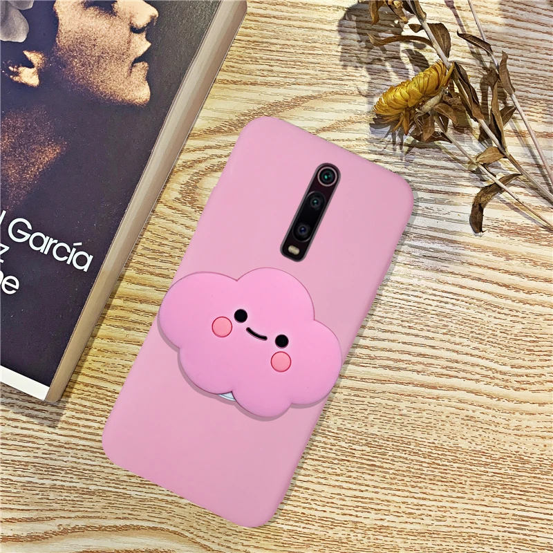 Силиконовый чехол-держатель для телефона с рисунком для Xiao mi Red mi K20 mi 9 T, милые чехлы-подставки для девочек, Матовая оболочка для Red mi K20 Pro mi 9T Pro