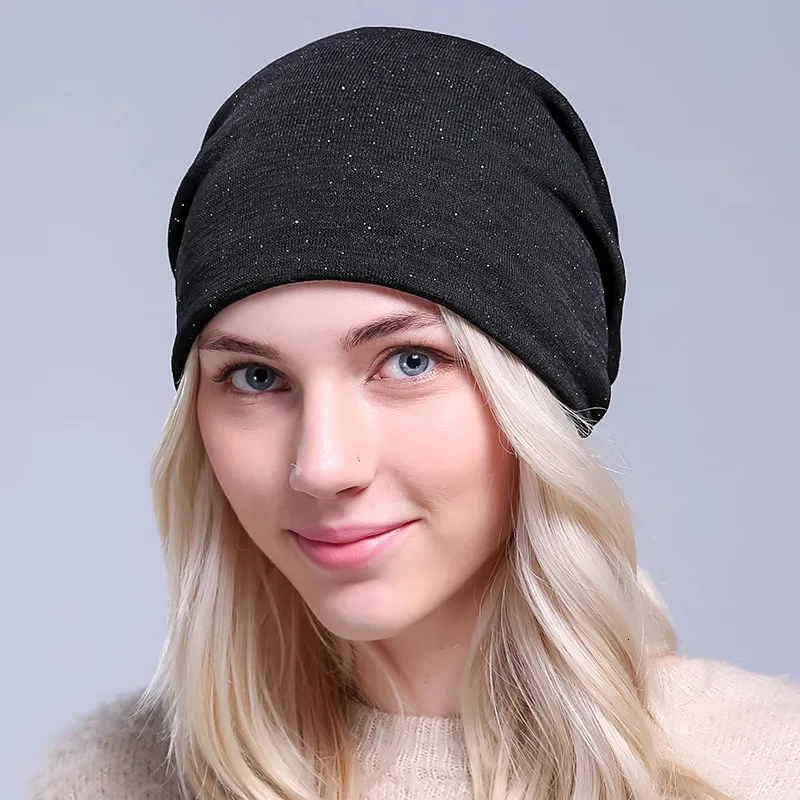 Осенняя тонкая Шапка бини зимние шапки для женщин модная женская шапочка с