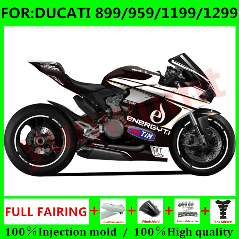 

Комплект обтекателей для мотоциклов Ducati 899 1199 12 13 14 Panigale 959 1299 15 16 17 18 обтекатель черный белый