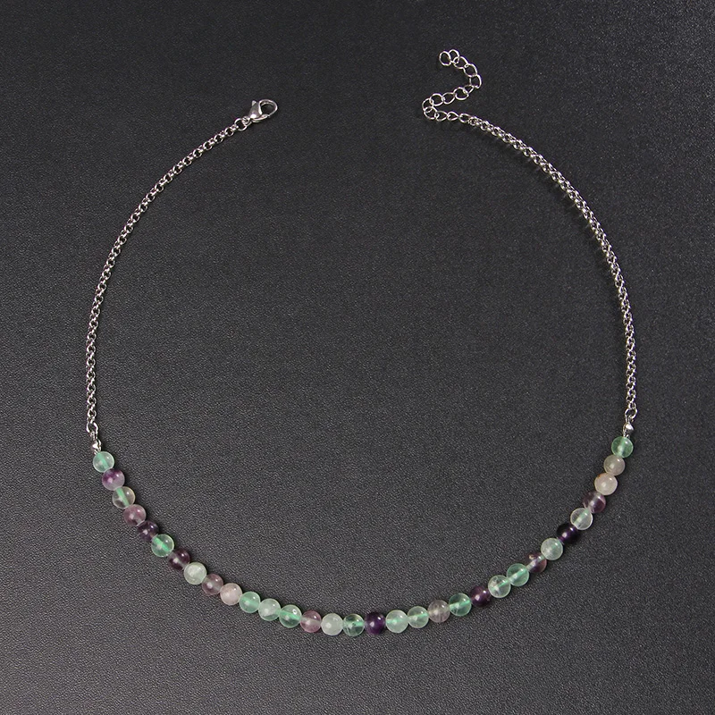 Модное ожерелье из драгоценного камня и агата для женщин Длинные ожерелья-чокеры