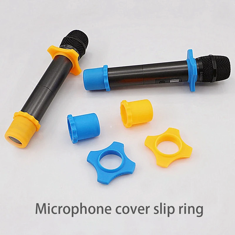 

10 Set Lot Microphone Silicone Anti Slip Roller Ring Handheld Microphone Accessories Mic Protection for Microphone