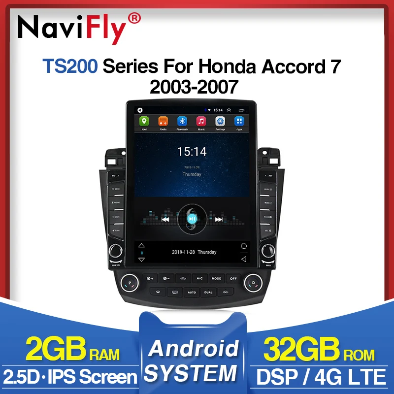 Автомобильный мультимедийный плеер 4G LTE IPS DSP 9 7 &quotAndroid 0 радио для Honda Accord 2003 2007