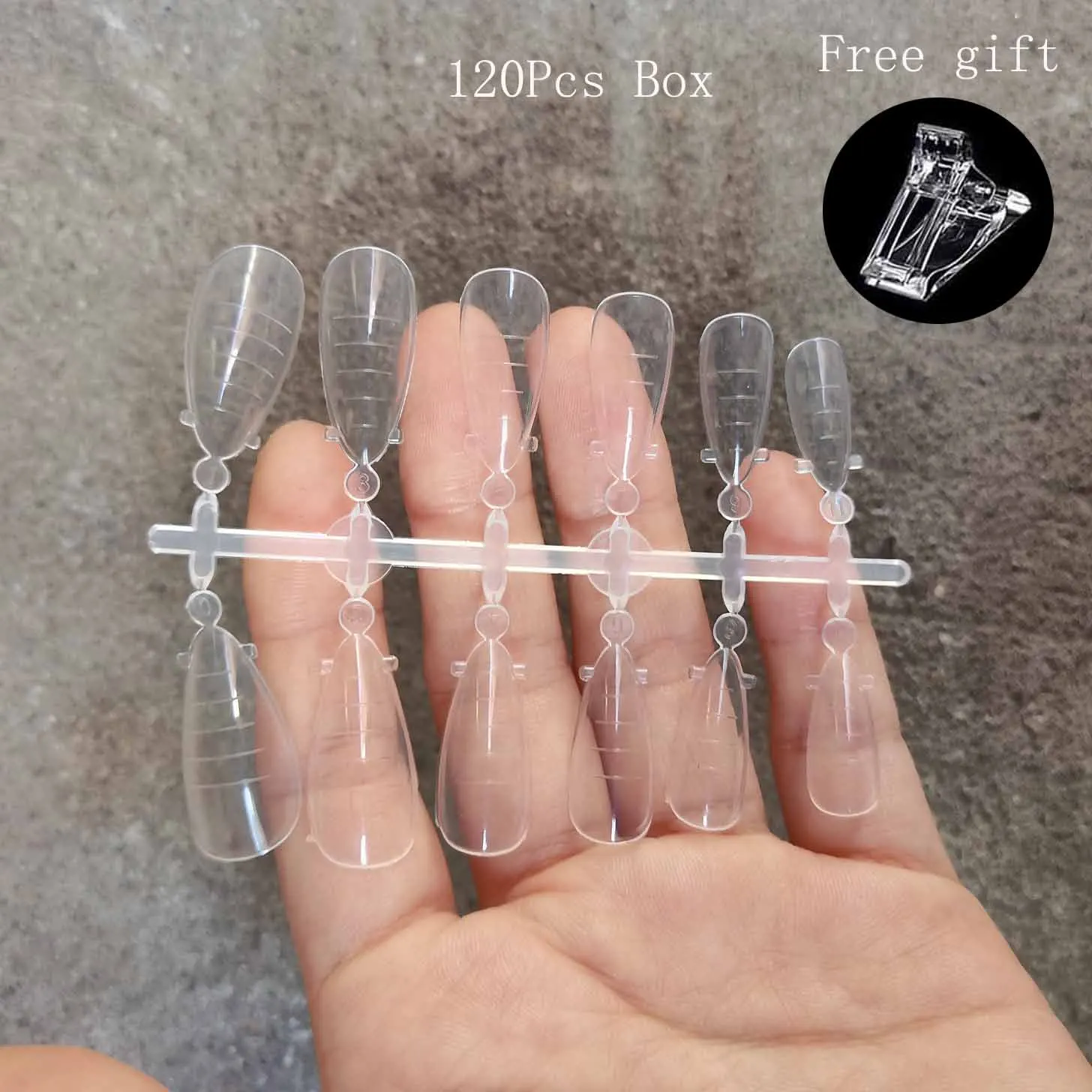 

Форма для наращивания накладных ногтей, прозрачные двойные формы для быстрого наращивания, полимерный УФ-гель, акриловые верхние формы с по...