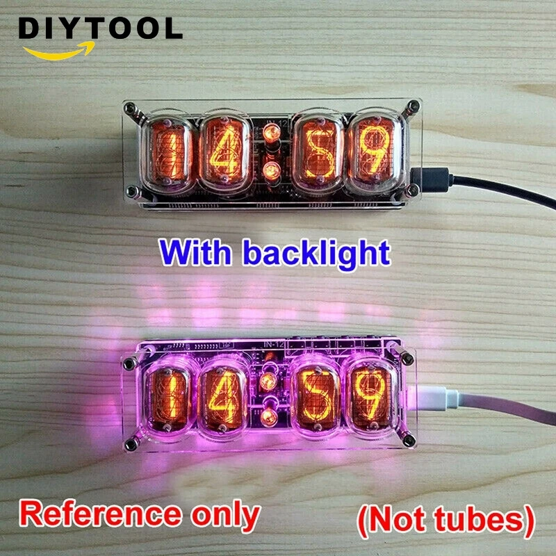 4-битные светящиеся трубчатые часы Красочные IN-12A IN-12B DS3231 Nixie светодиодная