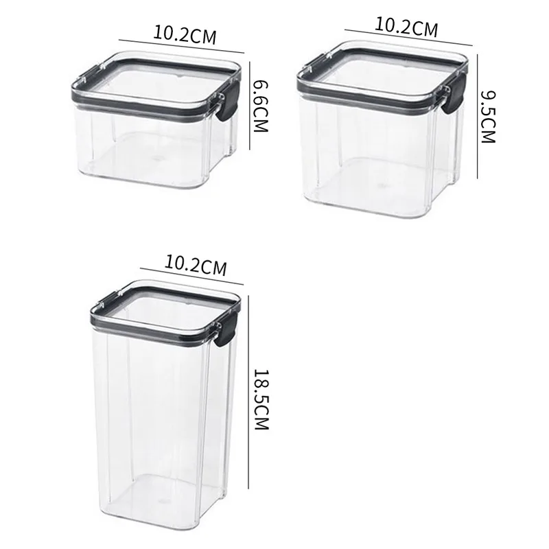 

700/460/1300ML Food Storage Container Plastic Kitchen Refrigerator Noodle Box Multigrain Storage Tank Transparent Sealed Cans