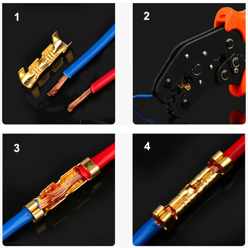 SN-48B Crimping Pliers 0.5-2.5mm² 2.8 4.8 6.3 Car spring plug crimp male wire Connectors Terminals Set Wire Electrical Hand Tool |