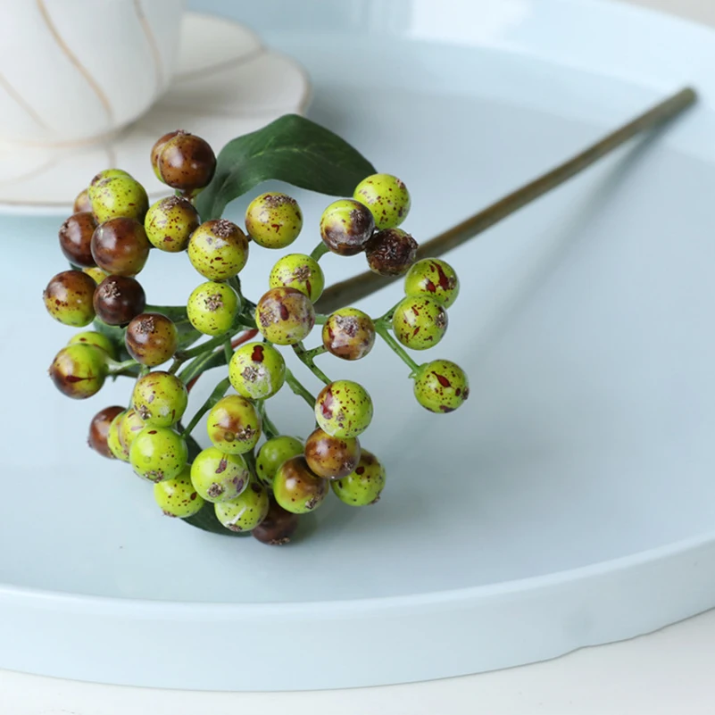 

Artificial Berries Flowers Christmas Fruit Fake Berry Small Foam Flowers Decoration Diy Flower Arrangement Wedding Home Decor