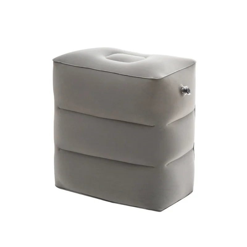 Gray three layers Portabl надувная подушка для путешествий, подушка для ног, регулируемая высота, подставка для ног, для отдыха, для самолета, офиса, дома, аксессуары - Цвет: Gray three layers