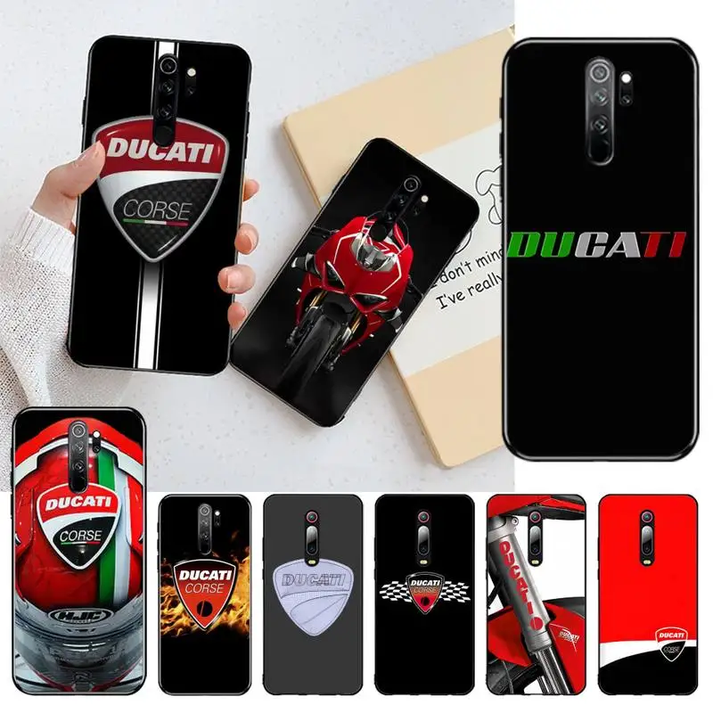 Ducati Corse чехол черный мягкий для телефона Redmi Note 9 8 8T 8A 7 6 6A Go Pro Max K20|Бамперы| |